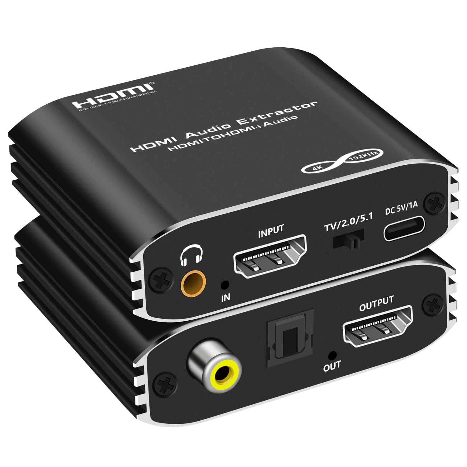 

HDMI Audio Splitter 4K Support HDMI Input HDM I Optical Toslink SPDIF AUX Stereo Audio Output Coaxial ch PCM Digital DTS 1080P 3D HDM I Audio Splitter