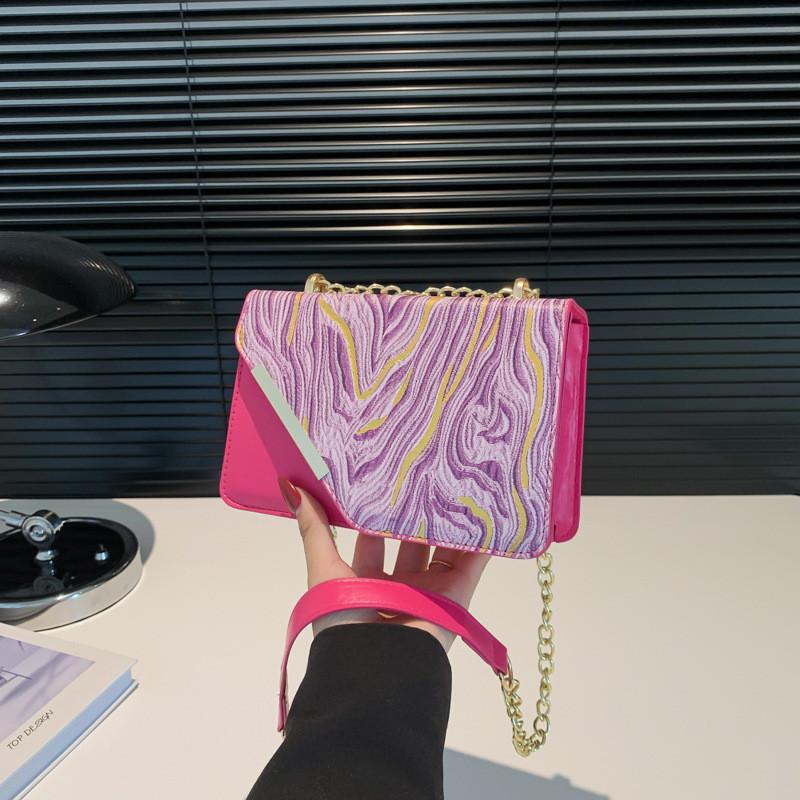 Trendsetting Single Shoulder Small Square Handbag In Black Green Magenta Blue For Fashionable Women