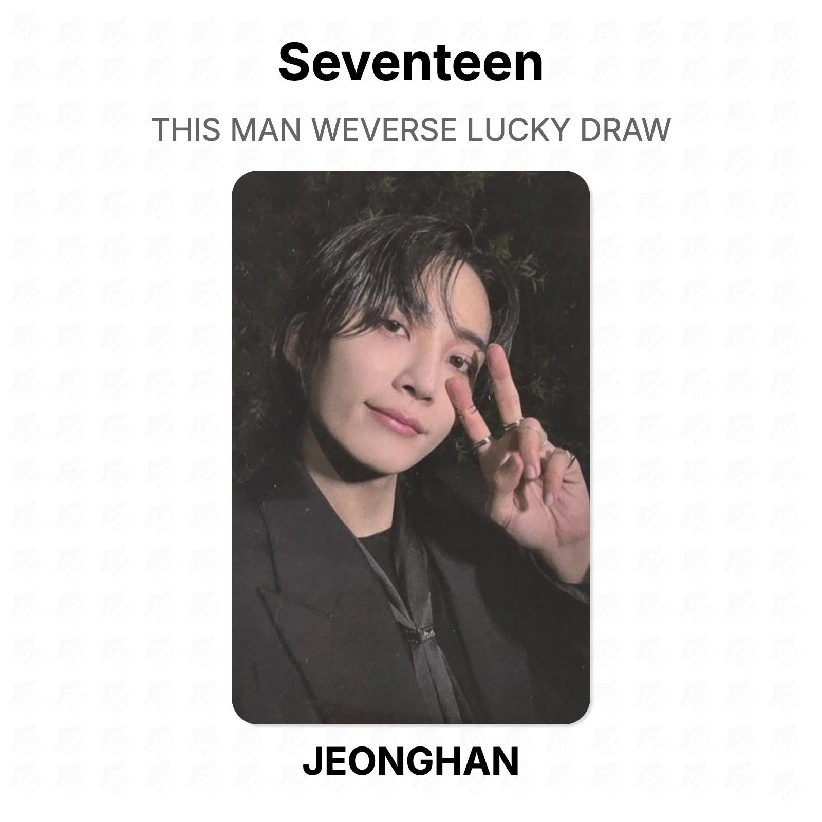 Seventeen THIS MAN WEVERSE LUCKY DRAW Official Photocard JEONGHAN