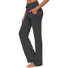 Women's Yoga Trousers Pockets Wide Leg Drawstring Loose Straight  Running