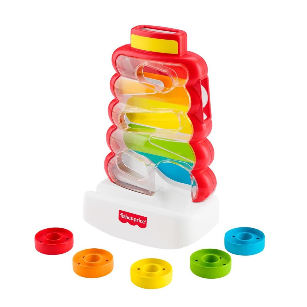 Fisher-Price Rocking Tower Coin Slot - Baby & Toddler Toy, Educational Activity Toy, Ages 9+, Colorful JLB81