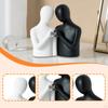 Abstract Couple Statue Desktop Ornament Art Porcelain Table Centerpiece Heart Gesture Figurine Lover