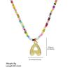 Colorful Beaded Letter Initial Necklace for Women Personalized Gold Color Alphabet Charm Handmade Boho Fashion Jewelry Gifts