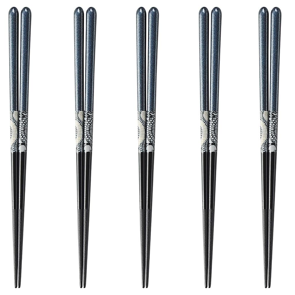 Happy Set of Made of Made in PID6658 J-kitchens Chopsticks, 5, Wood, Japan,