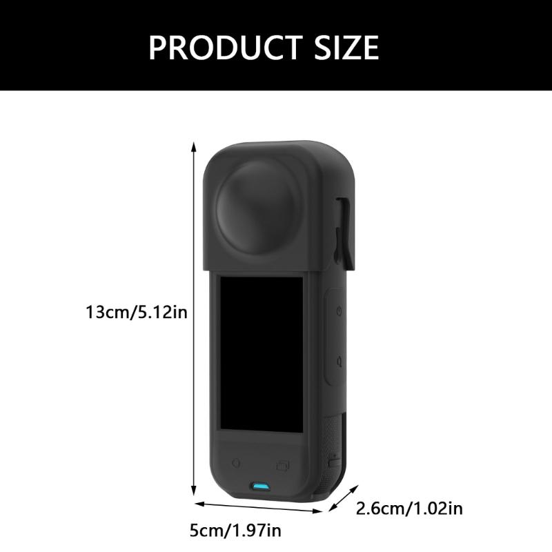 Flexible Lens Caps Shockproof Camera Body Case for X5 Action Cameras Enhanceds Durability Outdoor Protections
