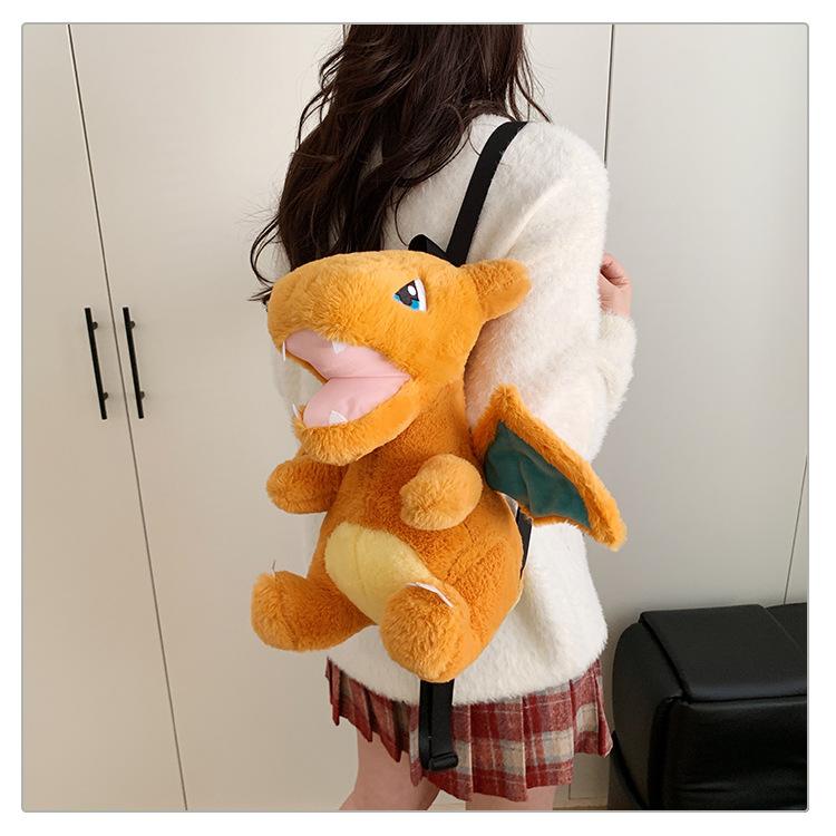 Pokmon Eevee Pikachu Gengar Plush Toys Knapsack Charmander Raichu Squirtle Charizard Psyduck Snorlax Plushie Anime Backpack