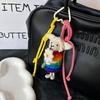 Handmade Nepal Wool Felt Bag Charm: Cute Pendant Jewelry Accessory