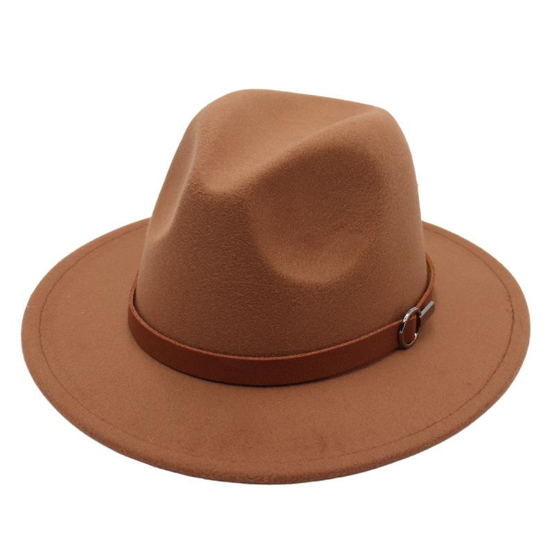 S New Retro British Top Hatsmall Belt Felt Hat Autumn And Winter European And American Jazz Hat Ins Style