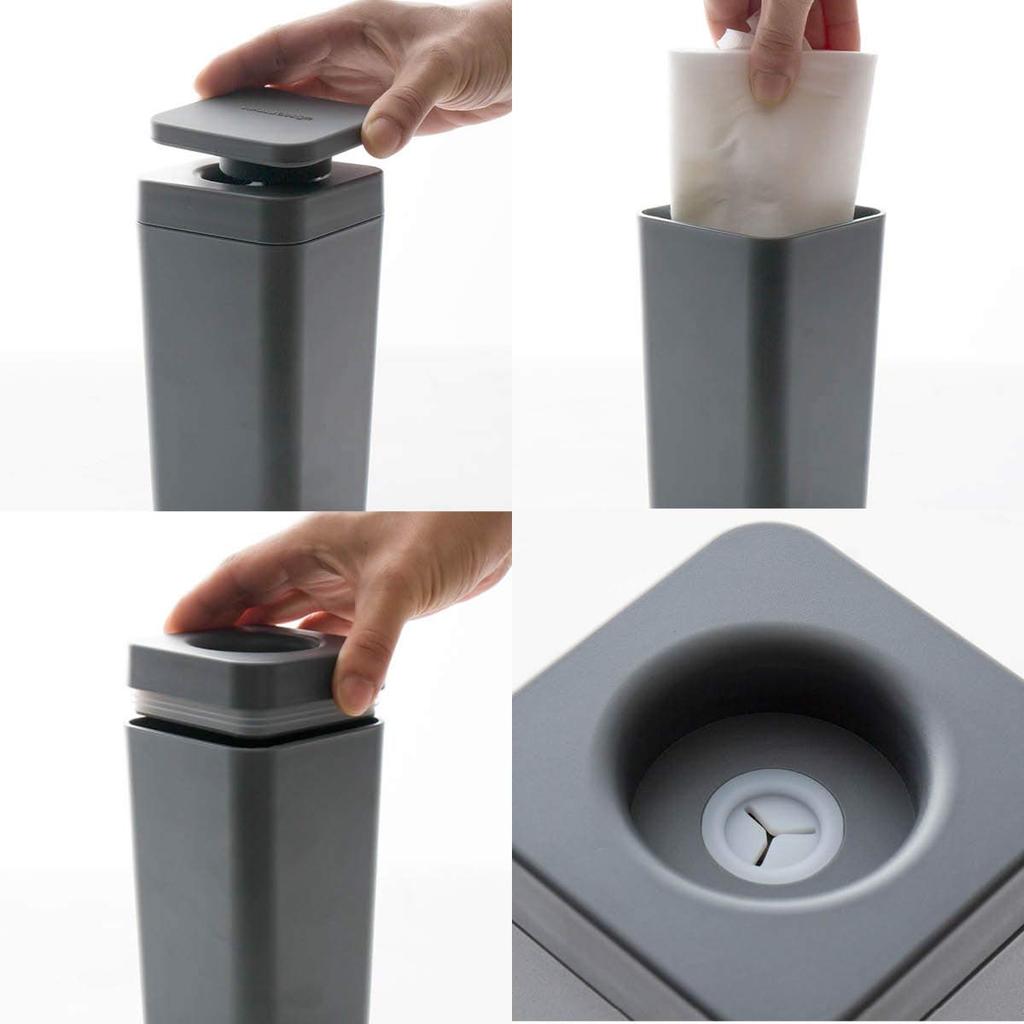 Sarasa Design Wet Tissue Case Silicone Lid Warm Gray B2c Wet Tissue Stand Vertical Butt Wipe (Silicone Lid_Charcoal Gray)