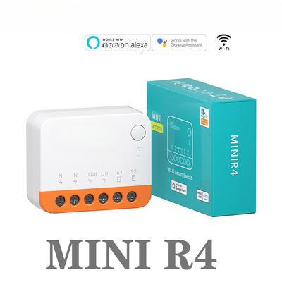 1PC MINIR4 Interruttore WIFI Intelligente a Doppio Controllo Controllo Bidirezionale Temporizzato Vocale