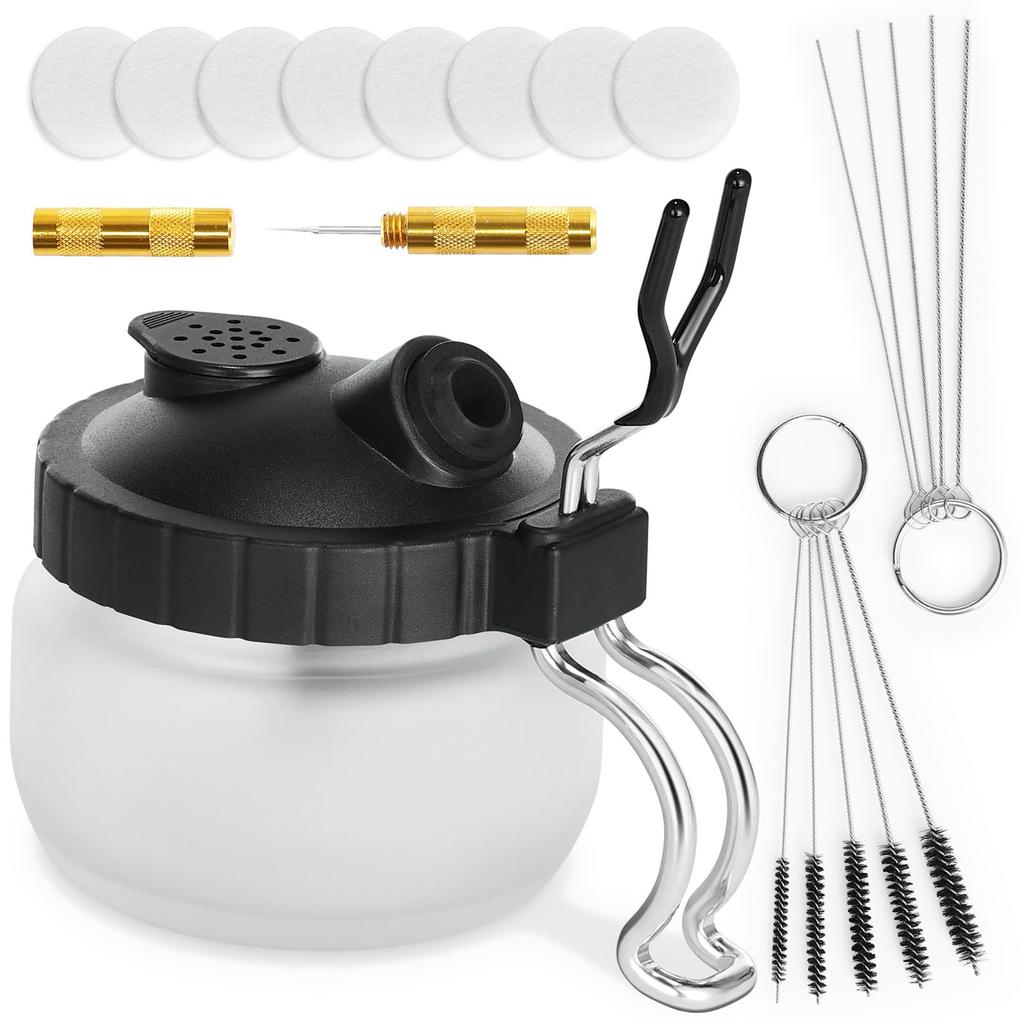 Oasser Airbrush Cleaner Airbrush Cleaning Cleaning and Cleaning Needle Kit Pot, Bottle, Brush,