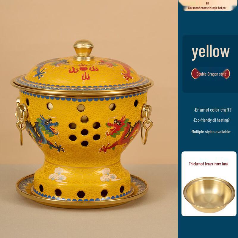 Hanyou Commercial Single-Person Red Copper Hotpot with Enamel