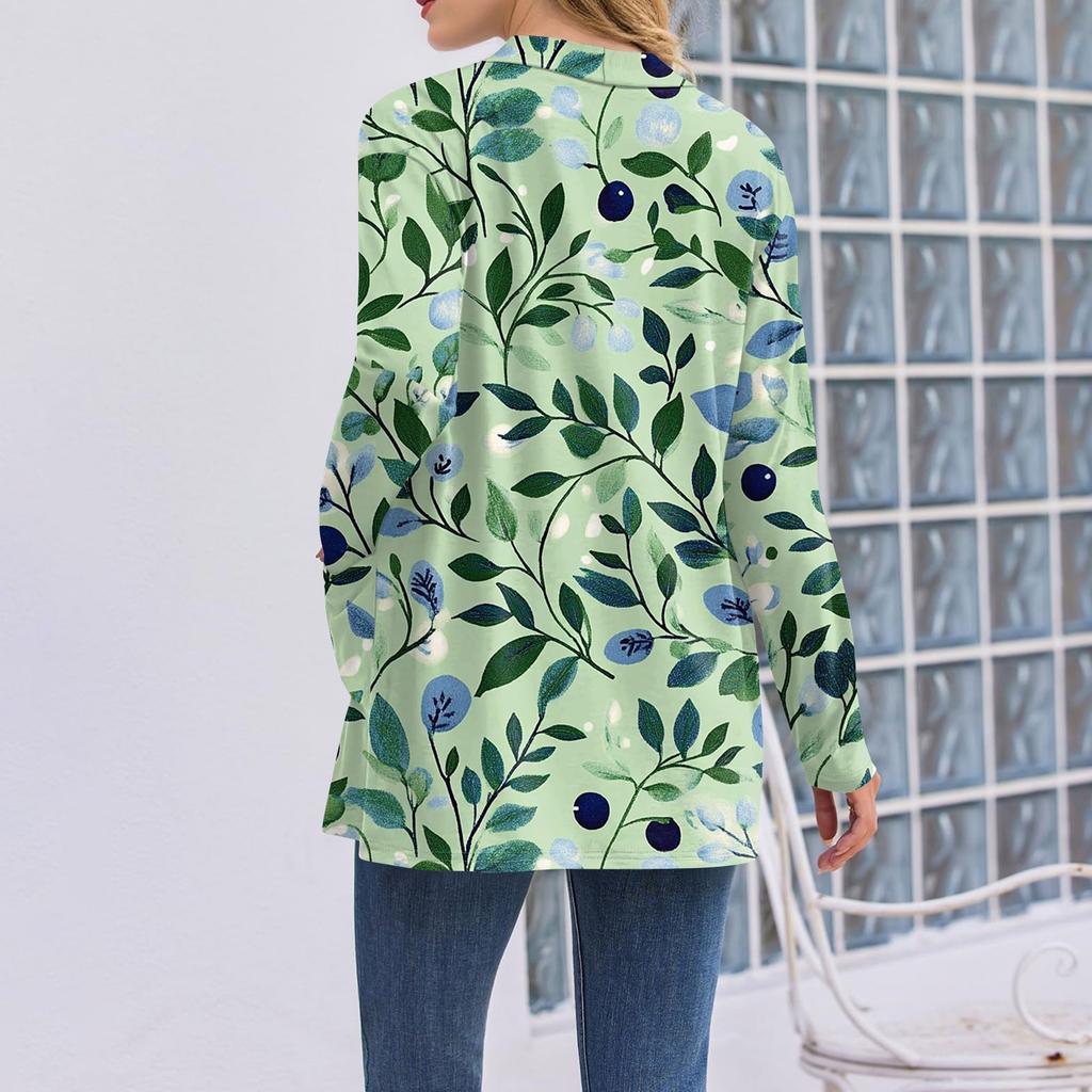 Women's Fashion Casual Long Sleeve Cardigan Thin Loose Cardigan Jacket With Pockets