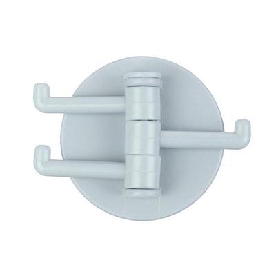 Universal Plastic Towel Hook 3-Split Rotating Holder Bathroom Door Back Hanger