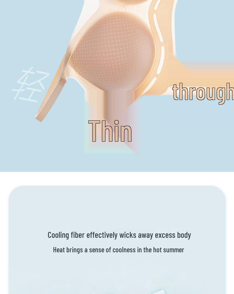 Ultra-Thin Seamless Ice Silk Summer Underwear Set: Cooling Bra, Vest & Mask.