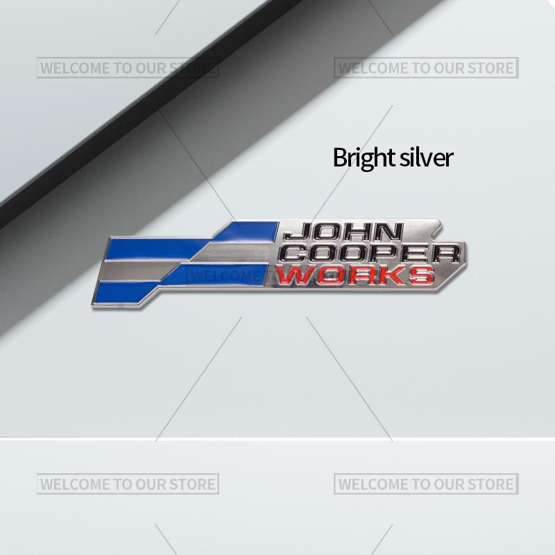 3D Car John Cooper Works Grille Emblem JCW Badge Metal Stickers Rear Trunk Decals For Mini Cooper S F66 F65 F67 U25 J01 J05 R61
