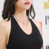 Popular Fashion, Simple, Irregular Geometric Pattern, Circular Chain, Metal Style Collarbone Necklace, Neck Chain for Women