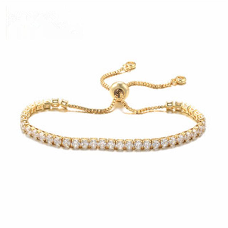 18K Vergoldetes Messing Zirkonia Teenie Halskette Armband, Promotion Beat Lady Luxus Bling Zirkonia Choker, Iced Out 3A Zirkon 4MM Halskette