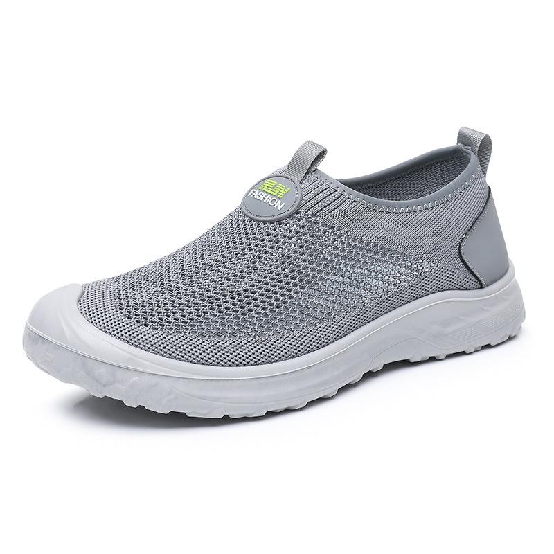 2025 Men's Vulcanized Shoes Comfortable Wear-resistant Slip-on Casual Shoes Summer Mesh Breathable Tennis Shoes Designer Brands