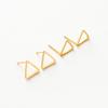 10PCS 14K 18K Gold Plated Brass Earring Triangle Hollow Shape Stud Earrings Hook For DIY Jewellery Making Supplies