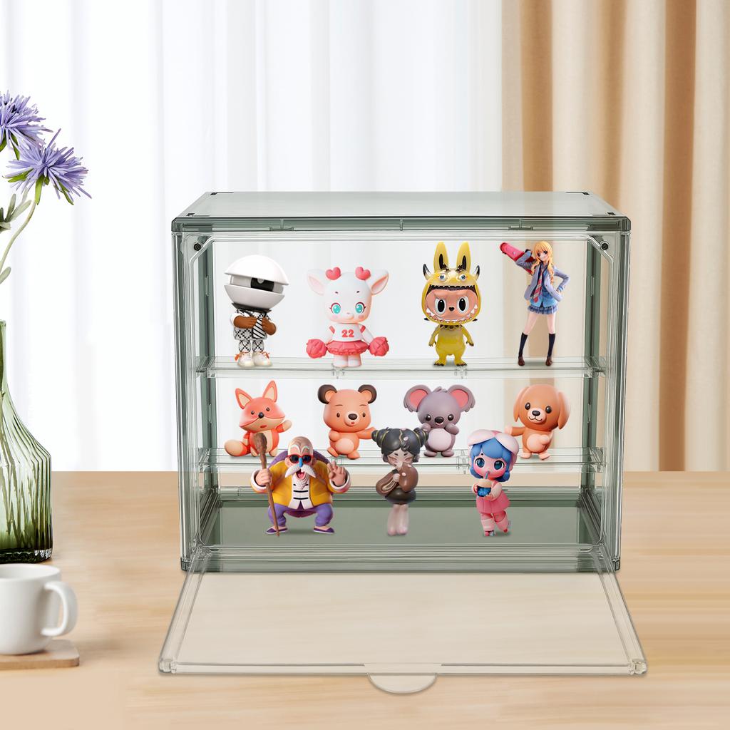 2-Tier Bread Box & Display Case for Kitchen Countertop - Modern Cake Cupcake Storage - Pantry Bakery Organizer for Donut Bagel