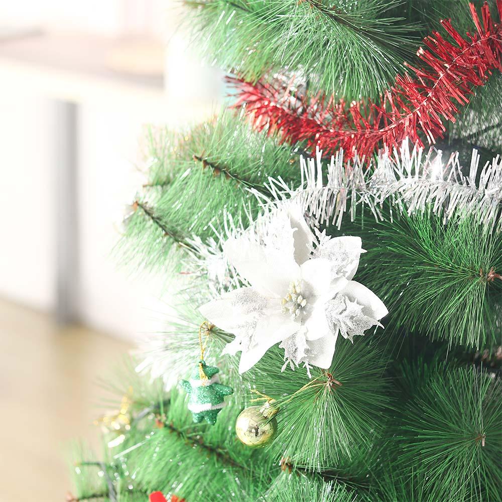 Gift Wreath Accessories Glitter Fake Flowers Christmas Tree Ornaments Artificial Christmas Flowers