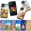 Cartoon Capybara CutePhone Cover Case for OPPO A54 A40 A60 A80 A18 A16 A17 A38 A78 A79 A57 A55 A96 A15 A12 Casing