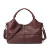New Armpit Bag Retro Soft Leather Handbag Women'S Large-Capacity Versatile Fashion Splicing Large-Capacity Messenger Bag