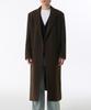 Musinsa Standard Cashmere Blend Daddy Shoulder Double Long Coat [Baroque Brown]