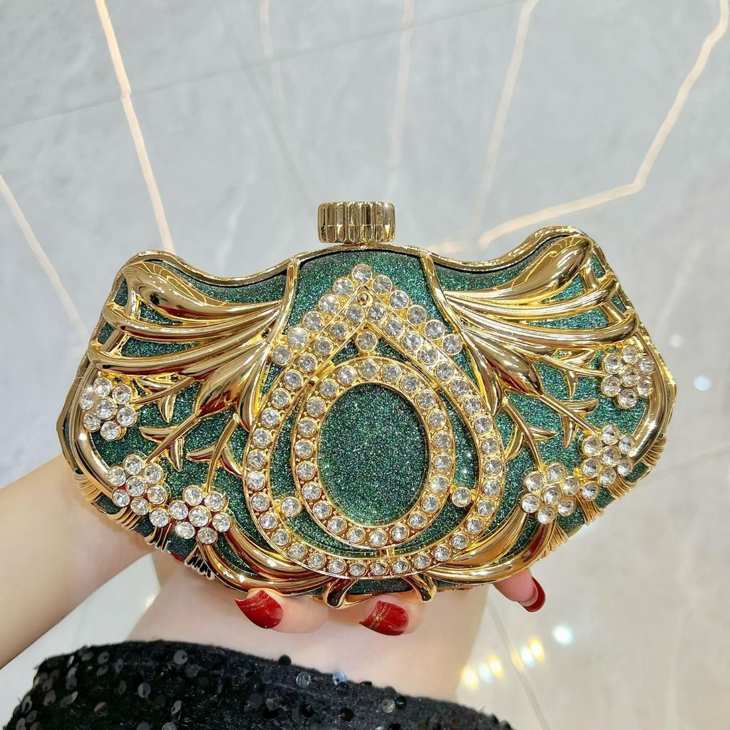 Red Rhinestone Dinner Bag Diamond Clutch Bag Women's Handbag Flower Designer Luxury Mobile Phone Bag Crossbody Wallet 2026
