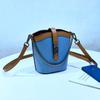 Leather Women'S Bags Trend Contrasting Color Small Bags Chain Versatile Fashion Crossbody Shoulder Bucket Bag 8819