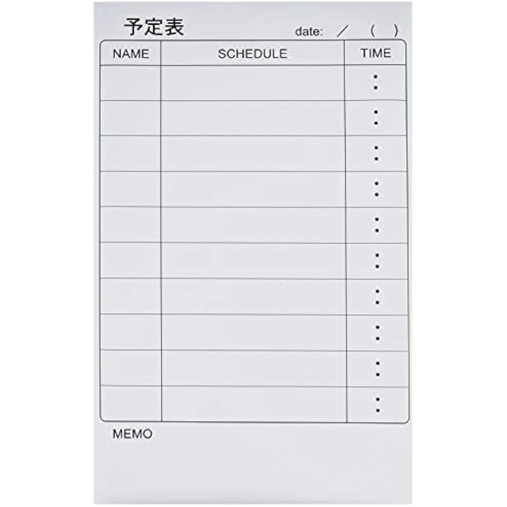 KOKUYO (KOKUYO) Lightweight Whiteboard Magnetic Sheet Action Schedule Mat 370 x 600 mm FB-HSM21KW