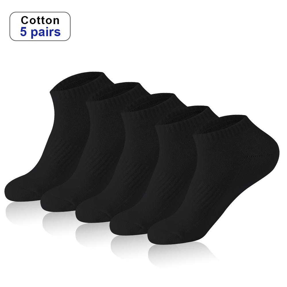Men's Black Sweat-Absorbent, Odor-Resistant Xinjiang Cotton Mid-Calf Sports Socks - Autumn & Winter Knee-High Style