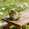 Taza de Resina Divertida para Regalo Diseño de Ranas Capacidad de 11 oz Taza para Beber Adecuada para Mantenimiento Fácil y Uso a Largo Plazo en el Día a Día