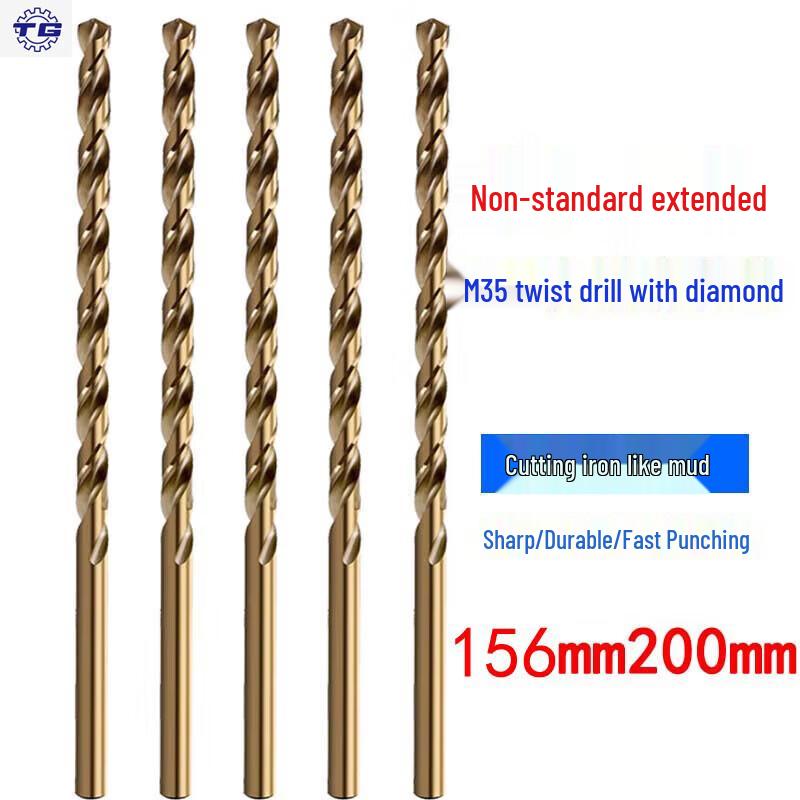 TG M35 Cobalt Straight Shank Extended Twist Drill Bit