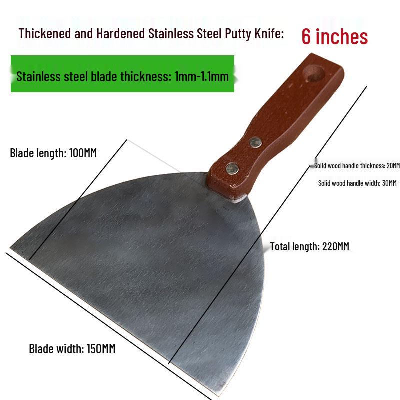 Stainless Steel Putty Knife Set: Scraper, Trowel, and Spatula for Painting and Wall Repair