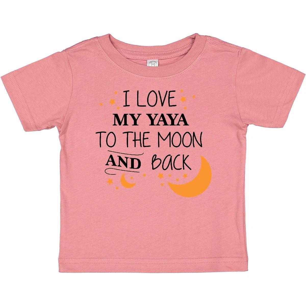 Inktastic I Love My Yaya To The Moon And Back Baby T-Shirt Grandma Grandmother 150