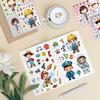 8pcs Different Career Cute Cartoon Character Puzzle Graffiti Stickers  For Laptop Notebook Phone Thermos Diy Stickers Toys Gift