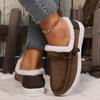 Fashion 2025 Winter Camouflage Design Retro Women's Low Top Casual Cotton Shoes Soft Soled Comfortable Fashion Warm Fashion Plush Flats