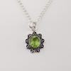 Green Peridot Gemstone 925 Sterling Silver Jewelry Stylish Pendant 1.37" Gift For Her CP-40-4
