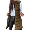 Women'S Puffer Vest Casual Zip Up Quilted Padded Vest Hooded