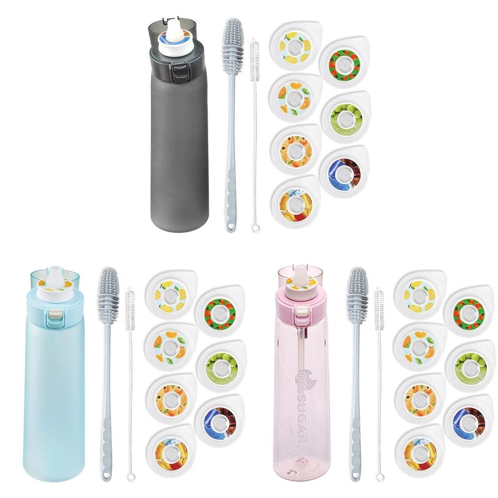 Tritan Sports Water Bottle With Flavor Rings And Leakproof Lid For Fitness Enthusiasts
