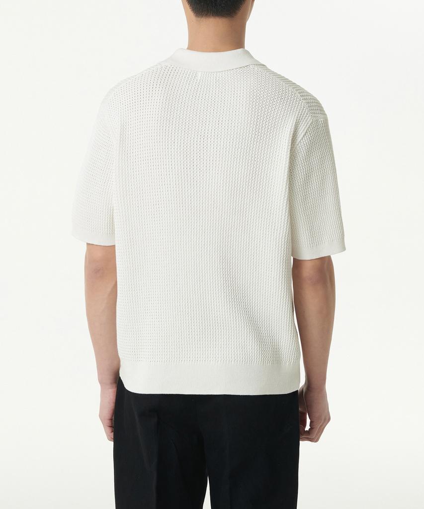 Musinsa Standard Crochet Knitted Polo Shirt [Ivory]