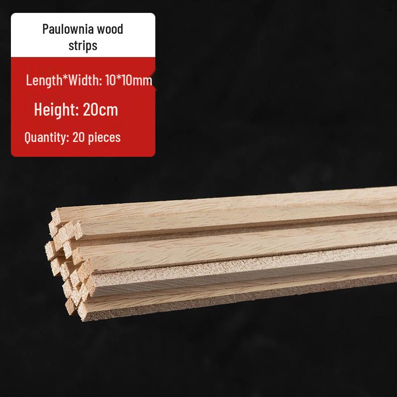 Paulowniahout Strips voor 3D Modelbouw en Blokhut Constructie