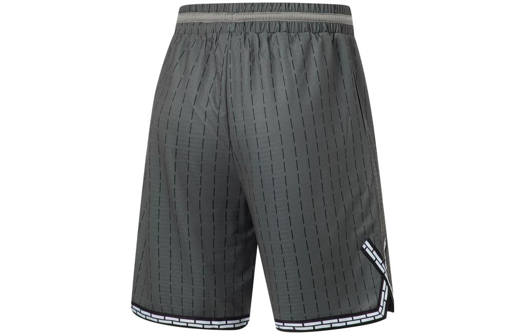 Li Ning CBA Basketball Shorts Men's Black With Pattern Print AAPT561-1
