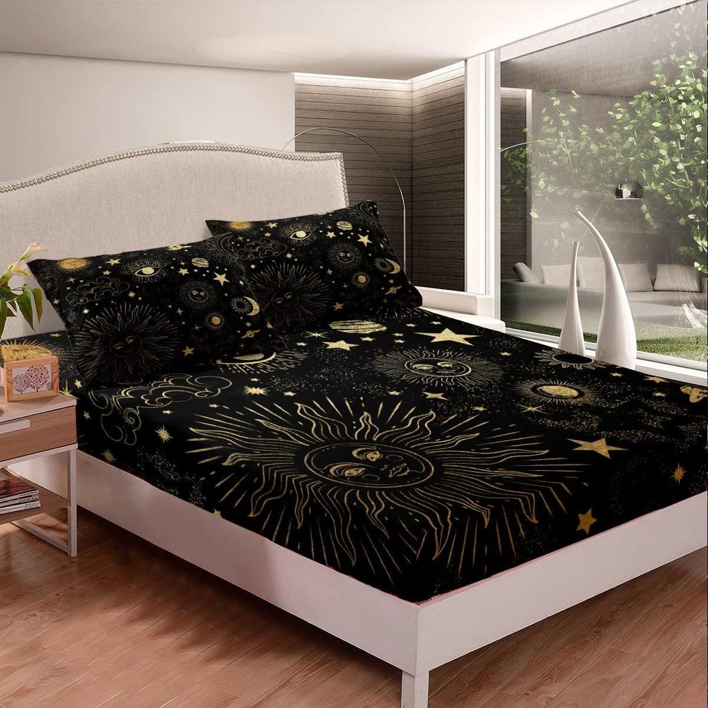 Colorful Rainbow Pattern Mattress Three-Piece Digital Printing Couple Bedspread Bedding Set