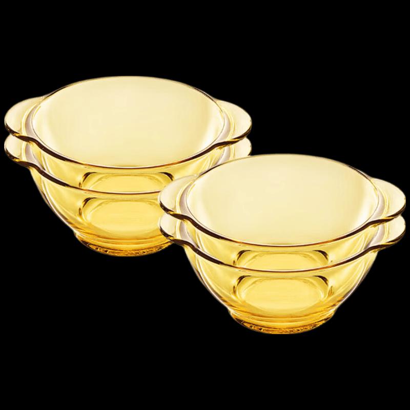 PYREX Янтарное стекло Двуручная миска Набор из 4 предметов