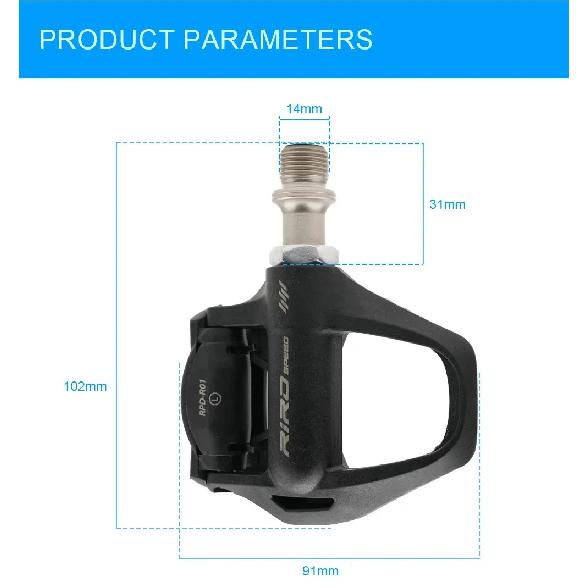 RIRO automatic road bike pedals Self-Locking nylon pedals with Cleat For Shimano SPD System black ultralight road bike pedals