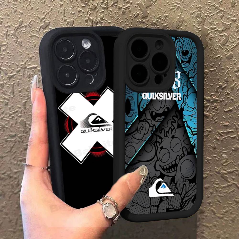 Surf Brand Q-QuiksilverS Logo Phone Case For IPhone 17 16 15 14 Plus 13 12 11 Pro Max Silicone Cover