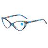 Reading Glasses Women Printed Presbyopia Glasses Fashion Amusing Cat's Eye Hyperopia Glasses Blue Eyeglasses